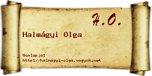 Halmágyi Olga névjegykártya