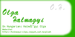 olga halmagyi business card